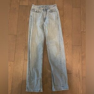 Djerf Avenue Light Blue Straight Leg Jeans